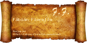 Fábián Fiorella névjegykártya