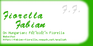 fiorella fabian business card